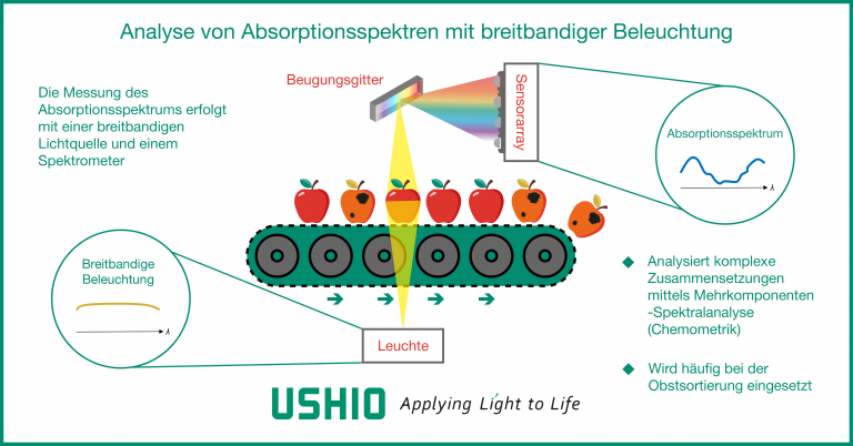 Analyse von Absorptionsspektren mit breitbandiger Beleuchtung