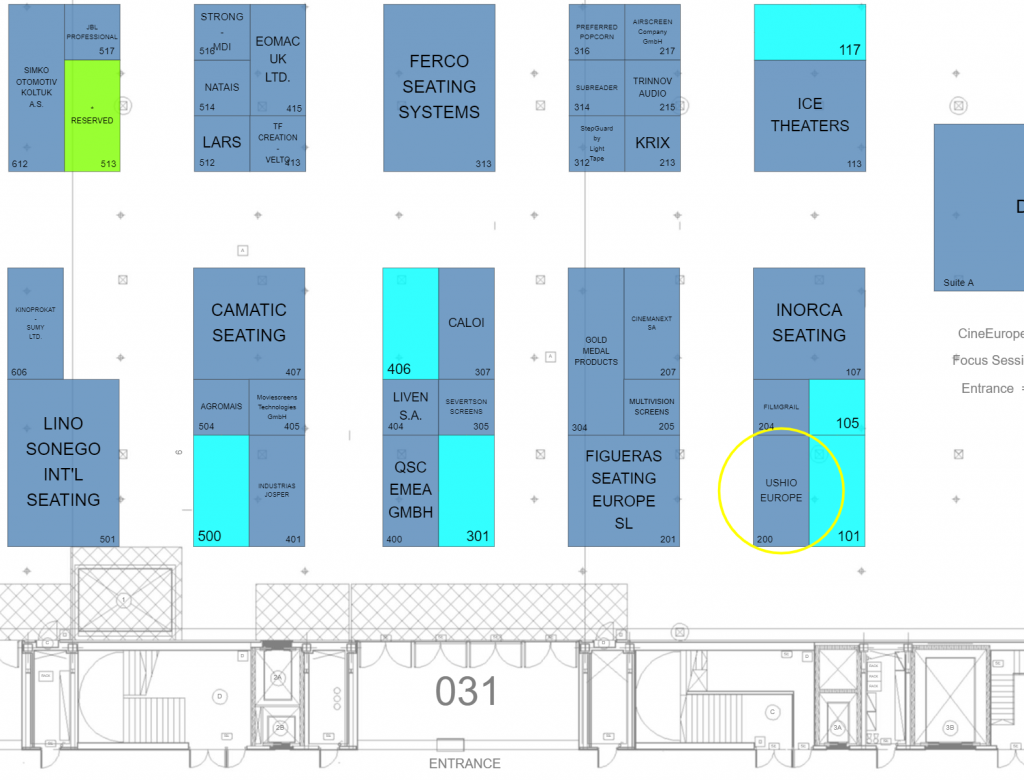 Find the Ushio Cinema team, at CineEurope’s booth 200, located close to entrance 031 and the entrance to the focus sessions. See you there!