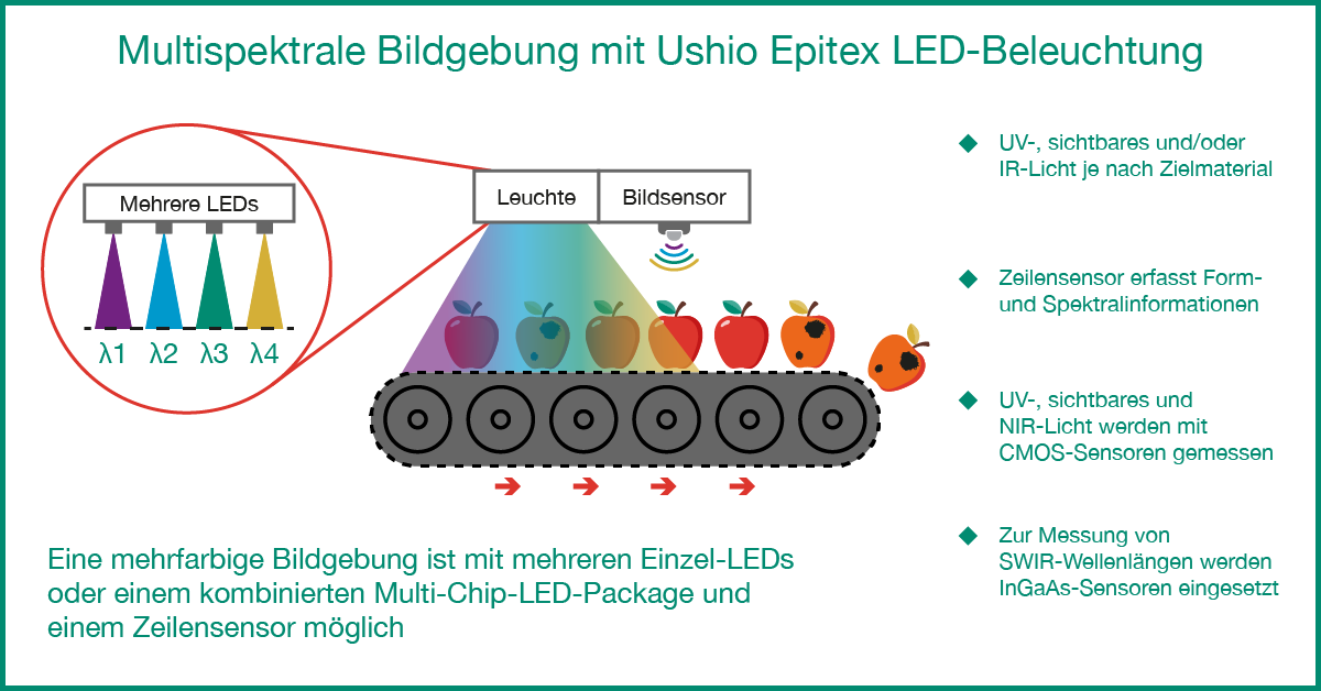 Multispektrale Bildgebung mit Ushio Epitex LED-Beleuchtung