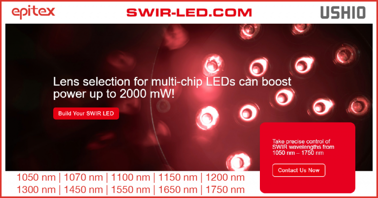 SWIR-LED.com from Ushio is the one-stop-shop for short-wavelength infrared LEDs!