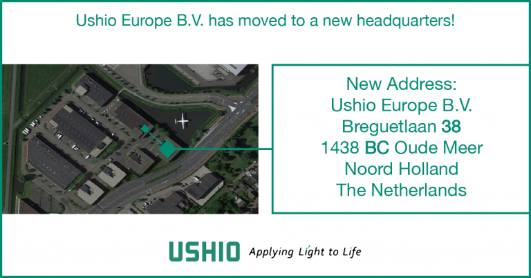 Ushio Europe B.V. headquarters relocation map and new address