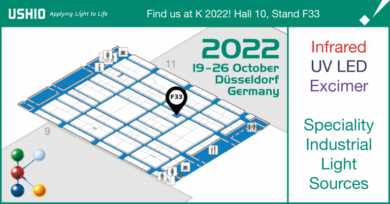 Find Ushio at K 2022, hall 10, stand F33